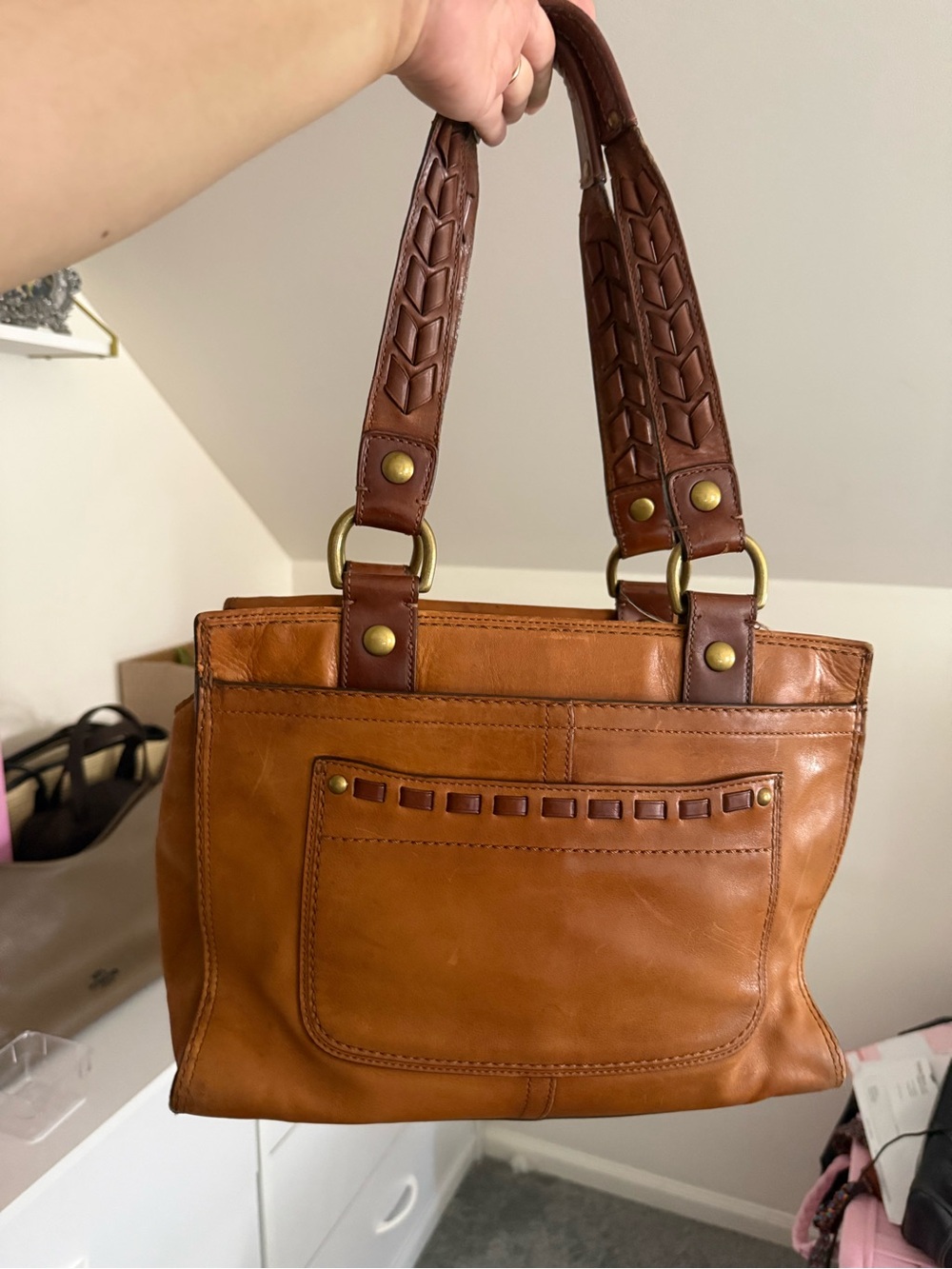 Coach Bleecker Tattersall Whipstitched Hand Bag - Picture 2 of 13